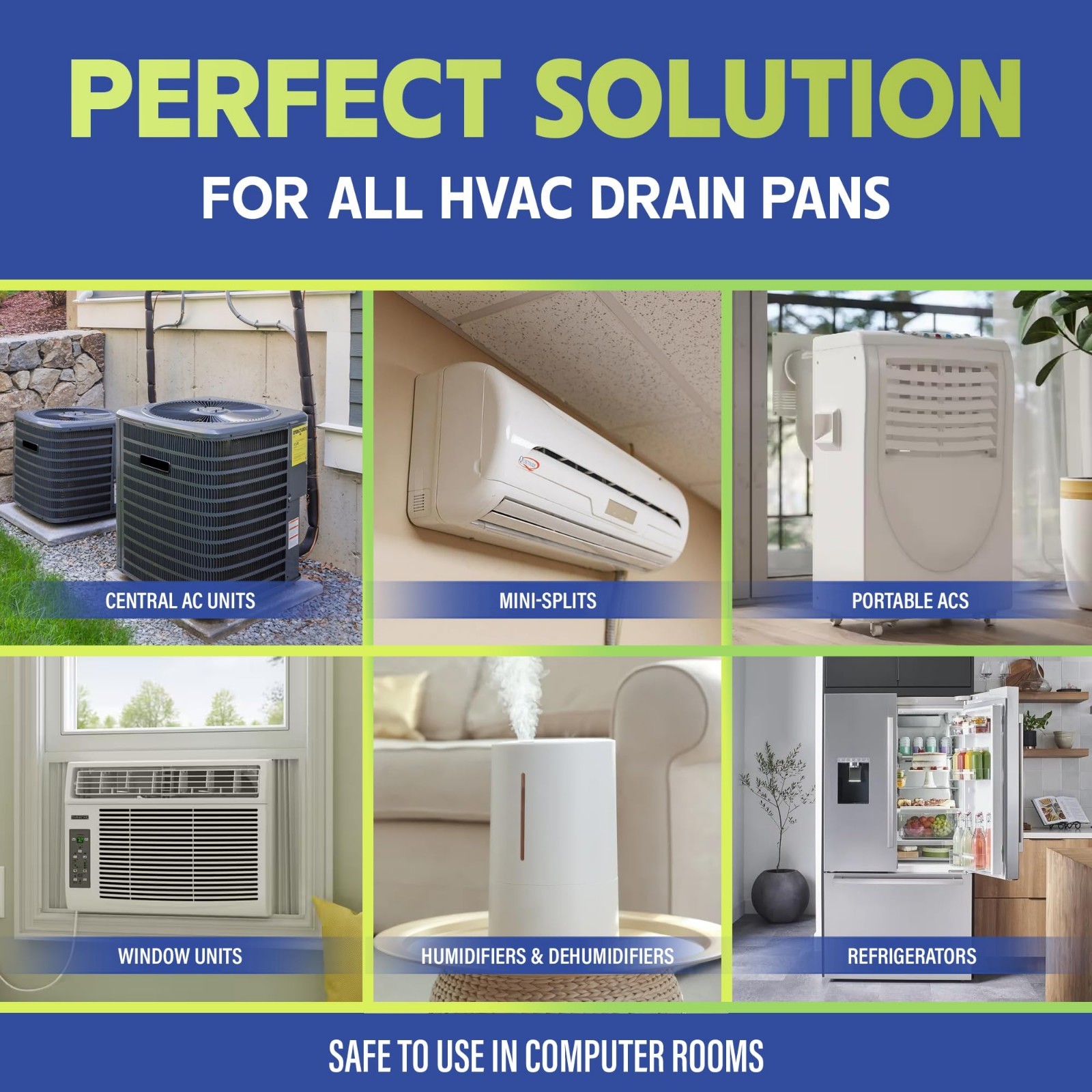HVAC Drain Line Cleaner Tablets – Prevent Odors, Clean Drain Pan, 4-Week Formula