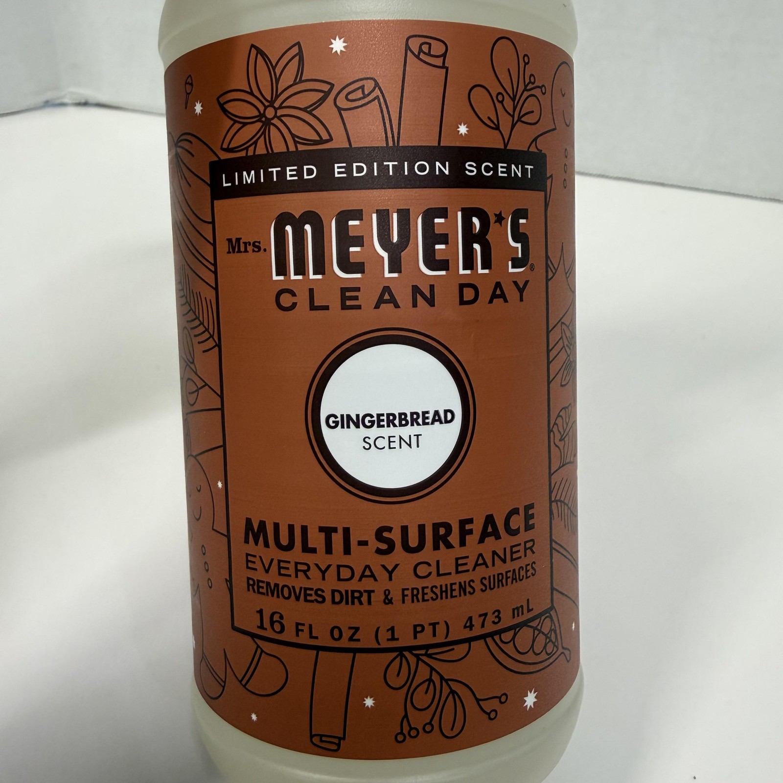 Mrs. Meyer’s Clean Day Multi-Surface Cleaner Gingerbread Brown 16 Fl Oz BrandNew