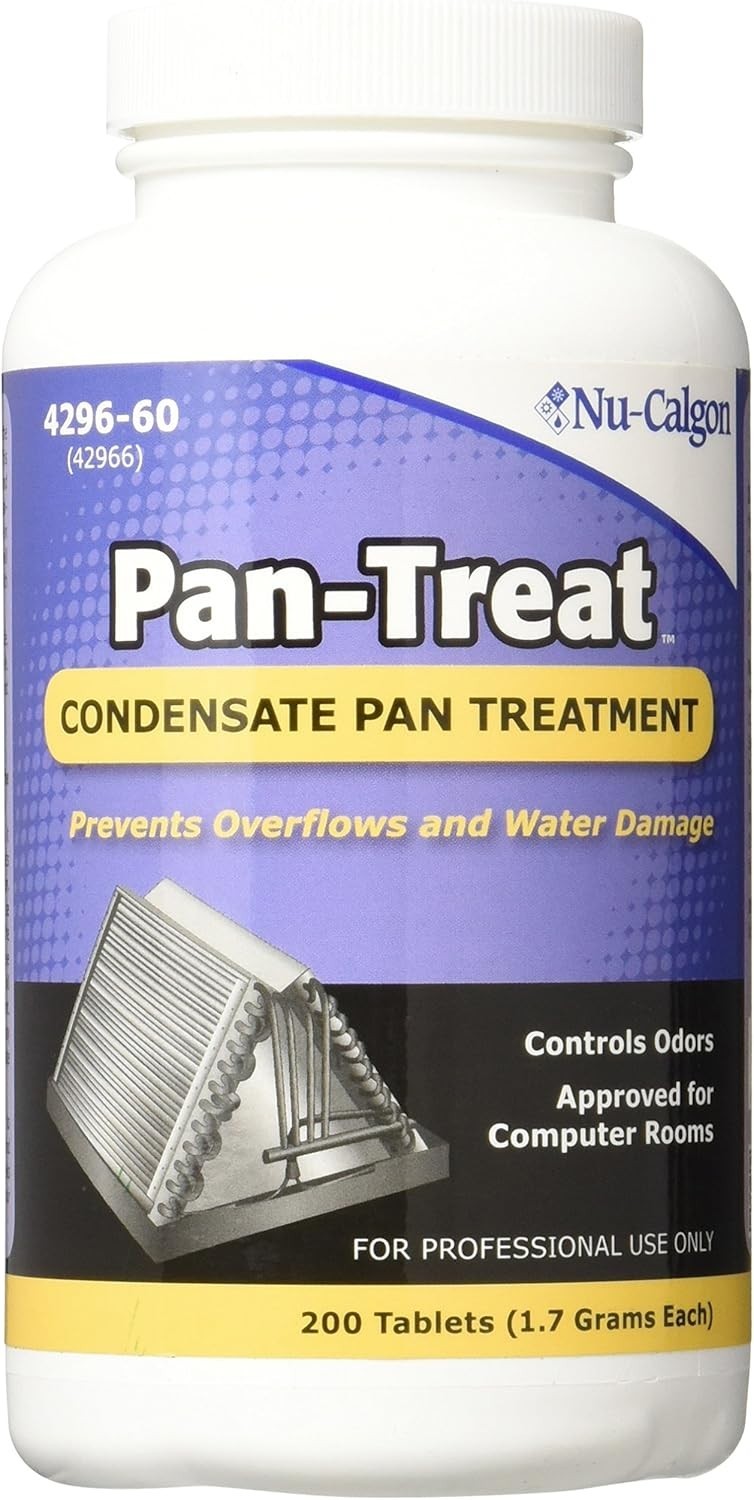 Nu-Calgon 4296-60 Pan-Treat Condensate Pan Treatment, 200 Tab (1.7 Grams Each),