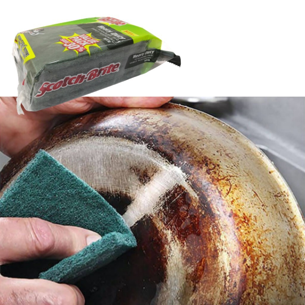 25 Pcs (Pack of 5) Scotch-Brite Heavy Duty Scour Pads For Daily Clean Wash Jobs