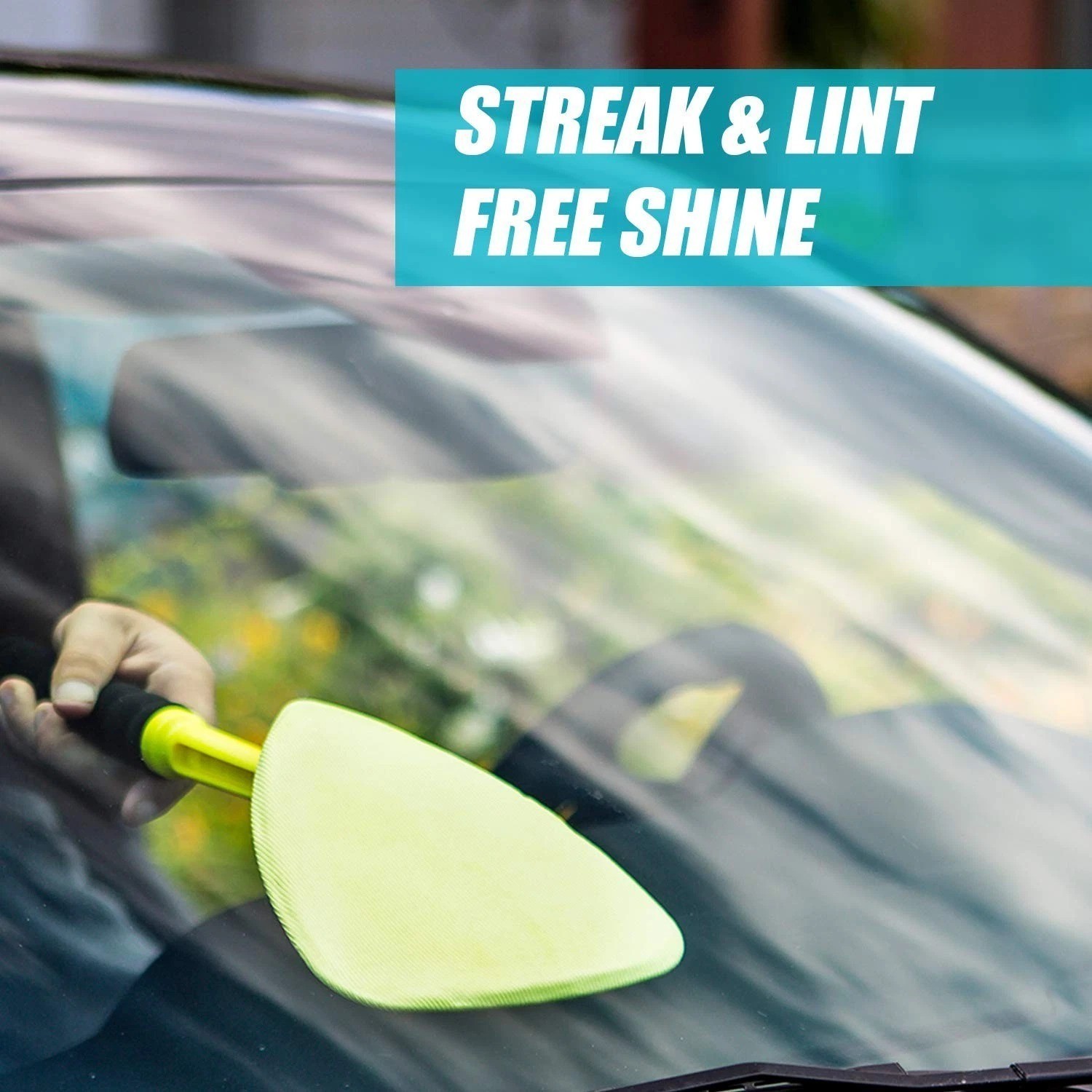 Invisible Glass Windshield Cleaner Kit with Extendable Handle Microfibers