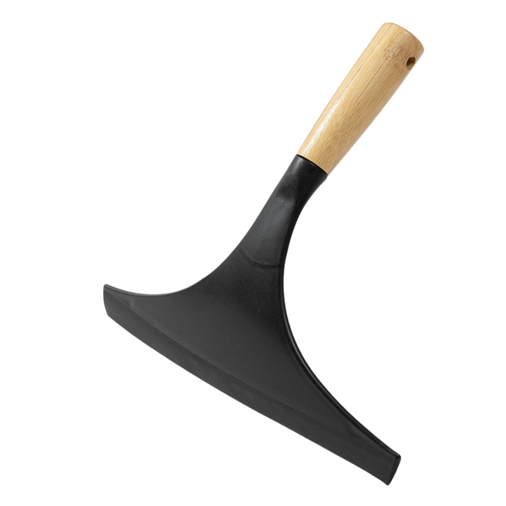 Glass and Window Scraper with Wooden Handle and Soft TPR Blade for Home Use