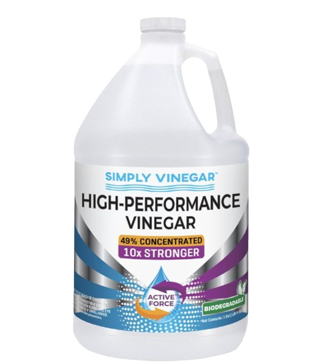 4 Bottles Simply Vinegar High Performance 49% Concentrated Unscented