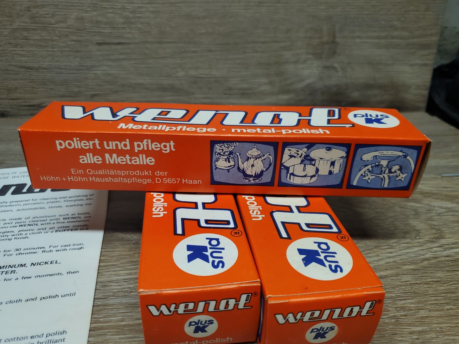 Original Red Wenol Plus K 3 Pack 100g FASTEST SHIPPING NOS WITH INSTRUCTIONS