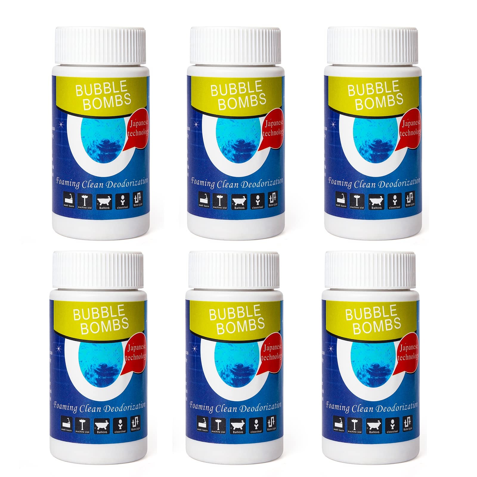 6 Pcs Bubble Bombs Drain Cleaner, Pipe Dredge Deodorant, Quick Dredge Pipelin…