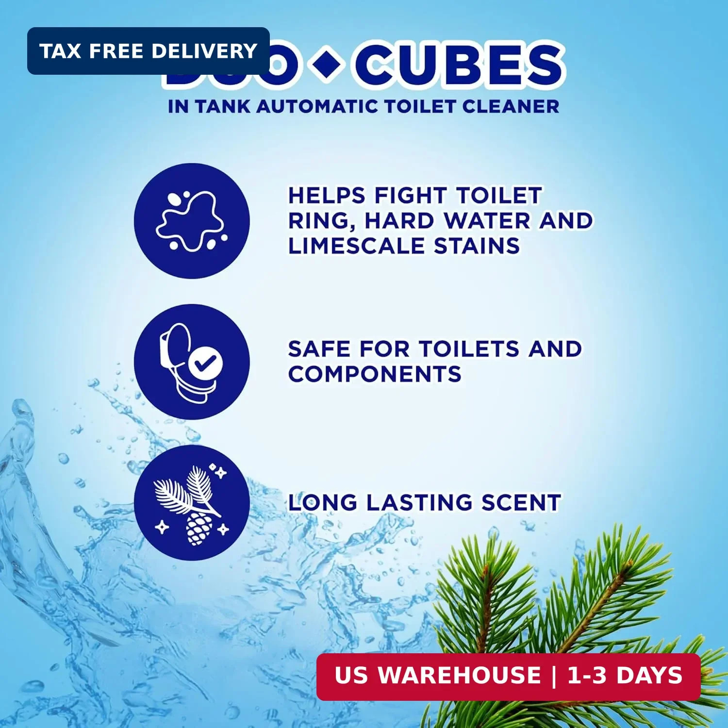 Soft Scrub in-Tank Toilet Cleaner Duo-Cubes, Alpine Fresh, 4Count