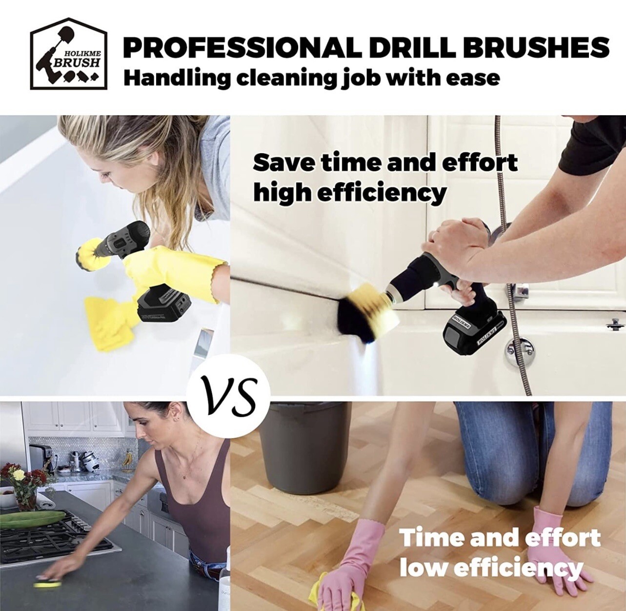 DR BRUSH Authorizated By HOLIKME All Purpose Power Scrubber Cleaning Kit 25pcs