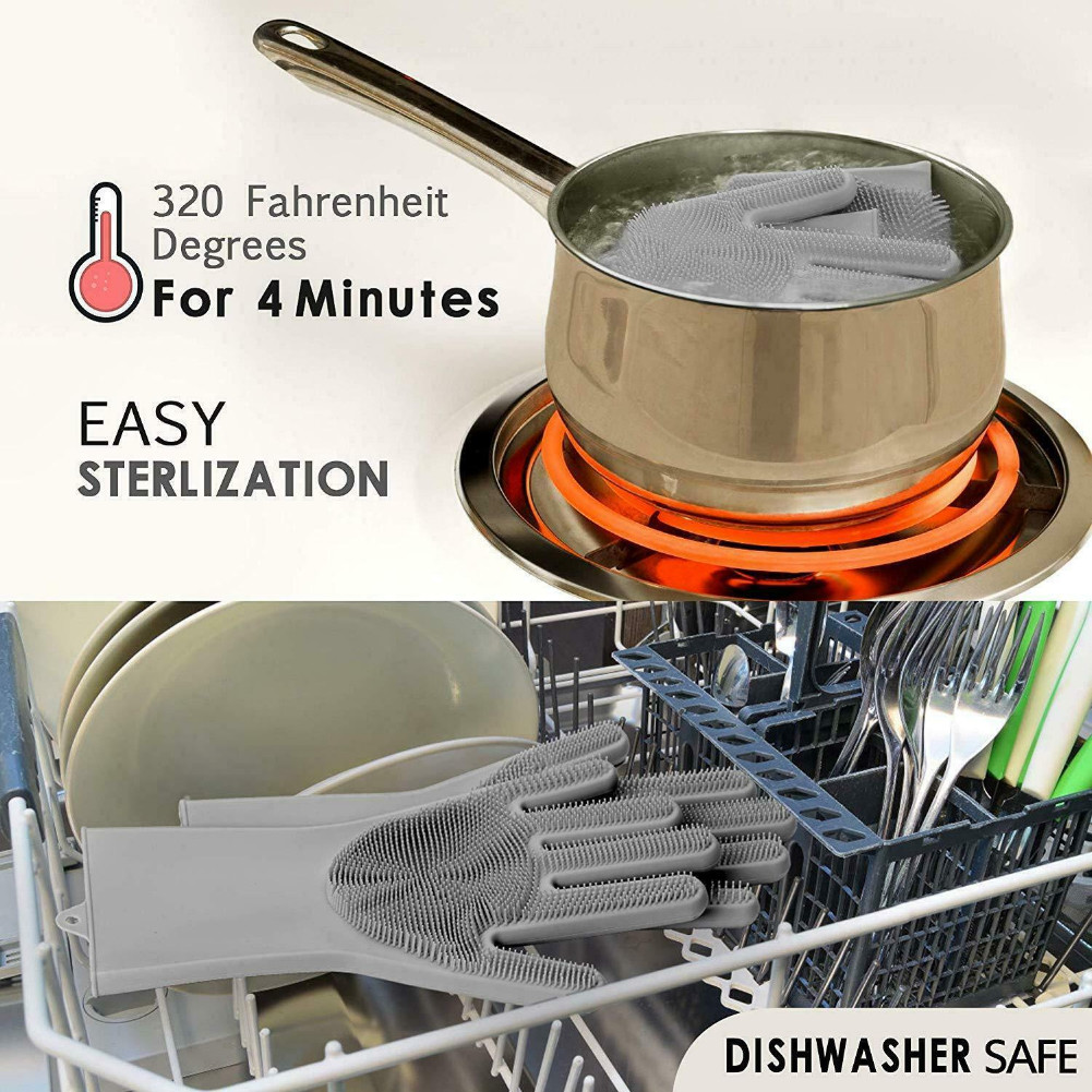 Magic Silicone Reusable Rubber Gloves Heat Resistant Kitchen Tool for Household