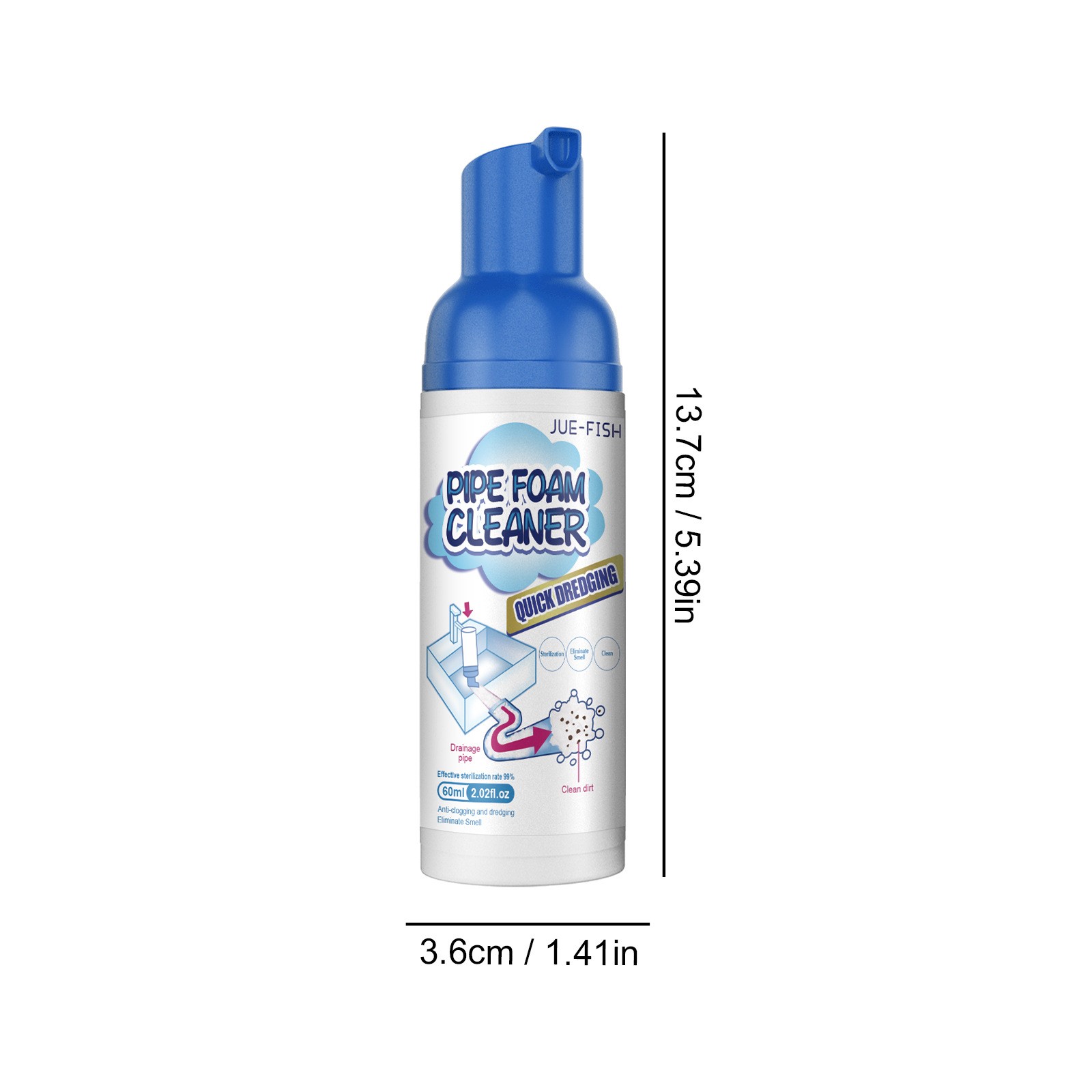 Foaming Drain Cleaner, 2026 New Foam For Bathroom Sink Overflow Fast Clog Remova