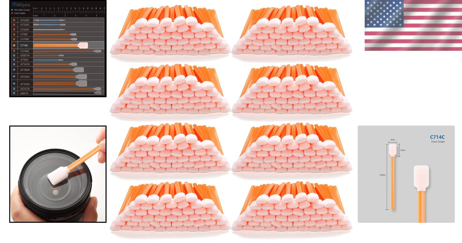 Foam Cleaning Swabs 5.25″ 400 pcs – Detailing Lab Sponge
