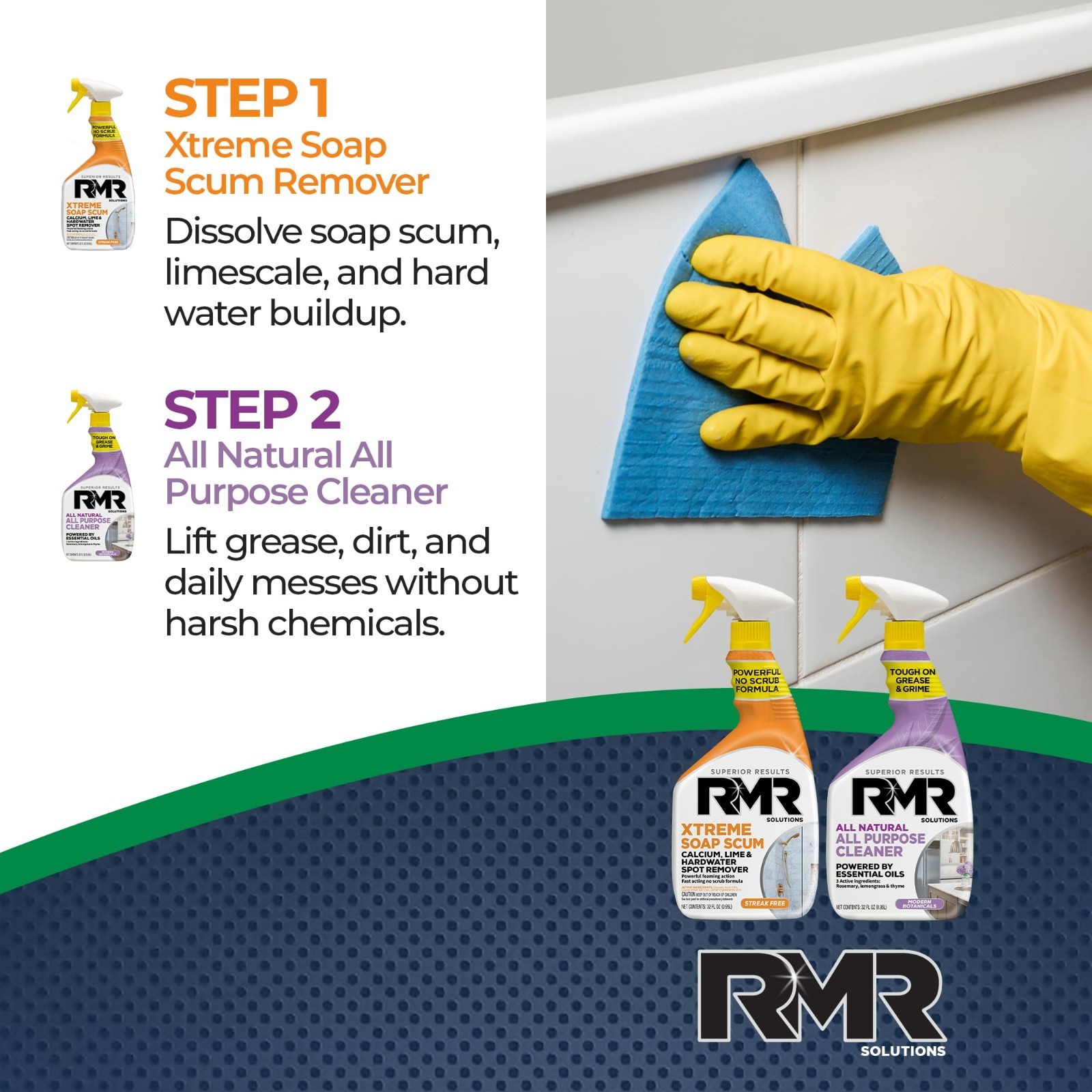 Xtreme Soap Scum Remover & All-Purpose Cleaner Bundle – 2-Step Bathroom & Househ