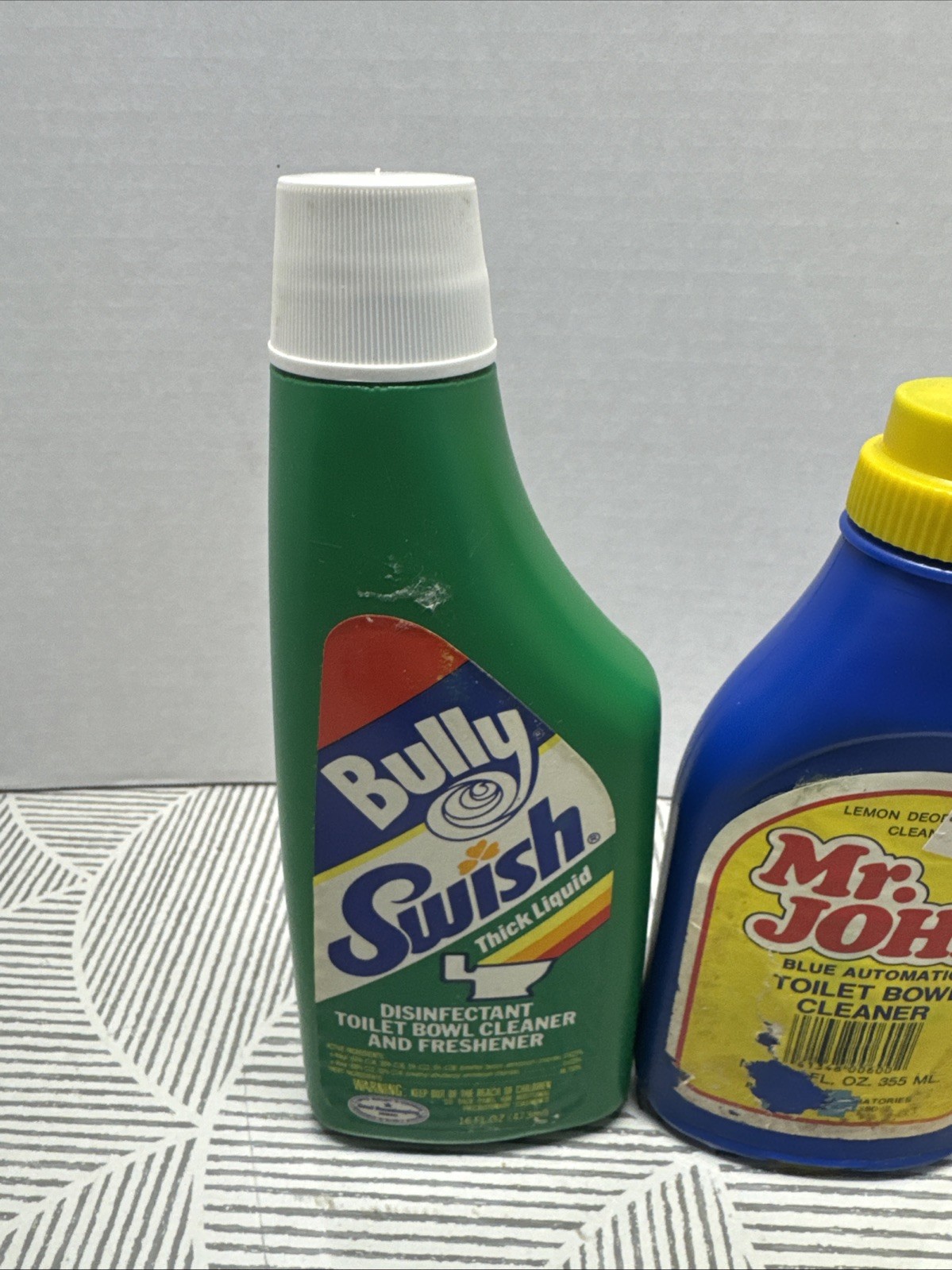 Bully Swish Toilet Bowl Cleaner 16 Oz & Mr John 12oz Movie Props Full Lot Of 2