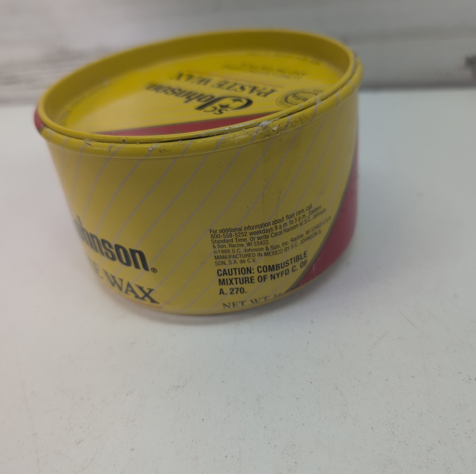 SC Johnson Paste Wax Original Formula 1 lb Can Discontinued 512g