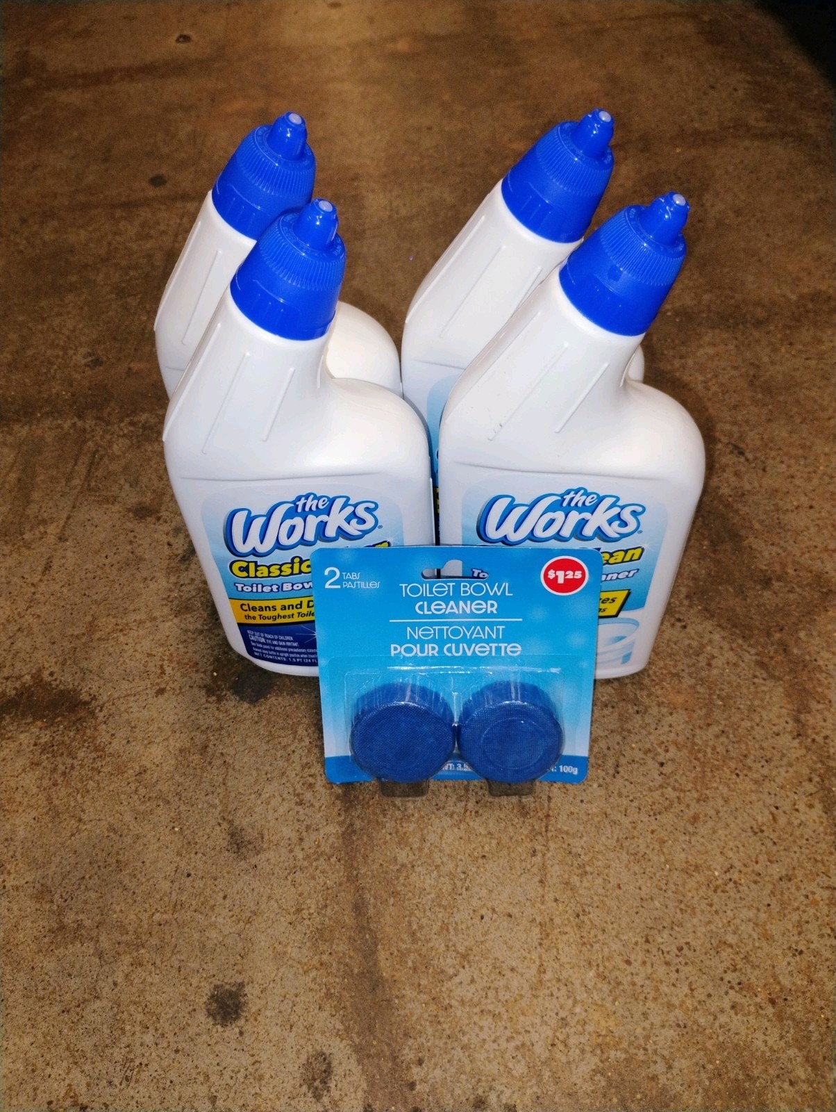 4 Packs The Works Toilet Bowl Cleaner 24oz each FAST SHIPPING