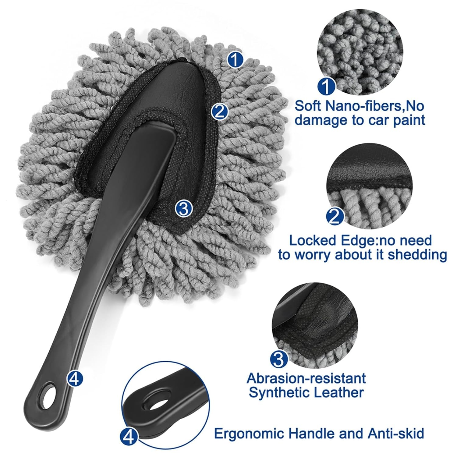 Car Interior Duster Detail Brush Cleaning Kit Soft Dash Vent Dusting Tools Car