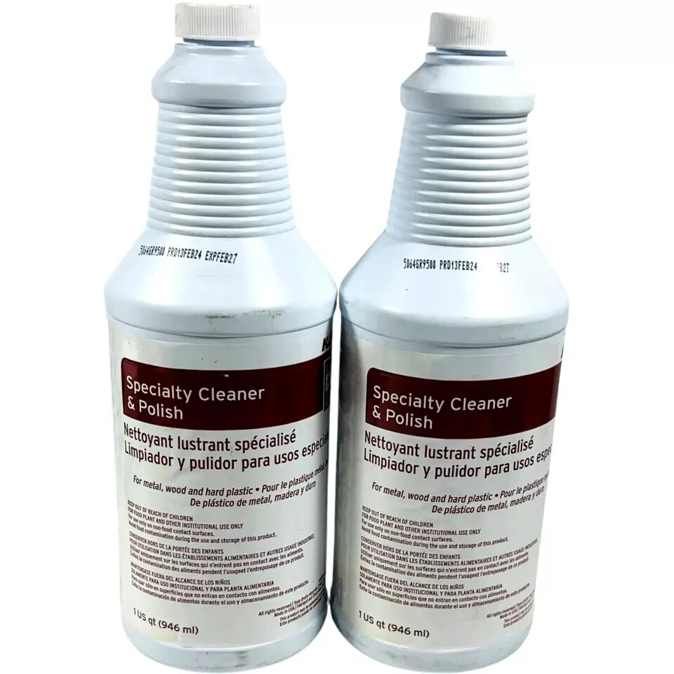 Kay ECOLAB Specialty Cleaner & Polish 1 Quart – EX 07/25 – LOT of 2