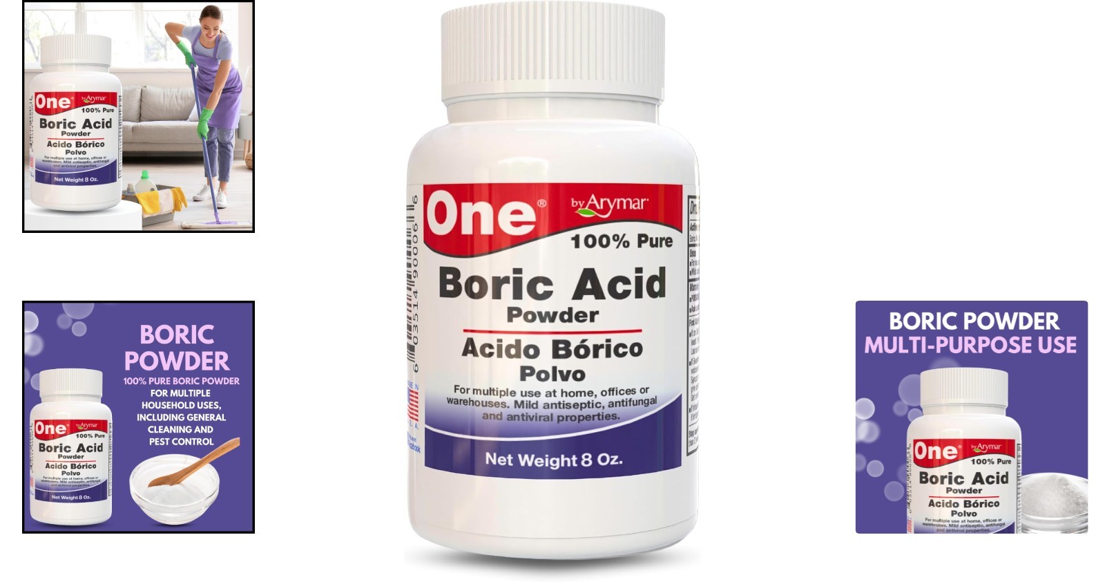 Multipurpose 8oz Boric Acid Powder – High Purity and Versatile Cleaning Solution
