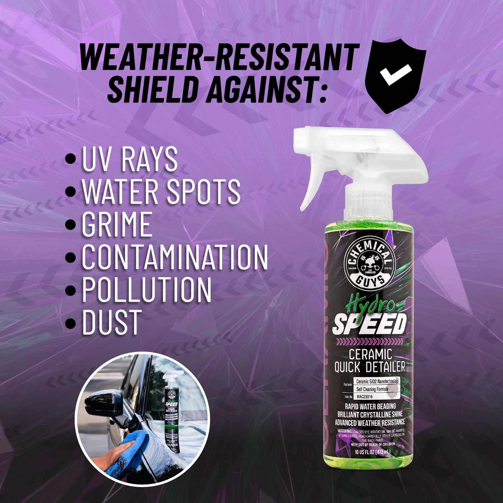 Ceramic Quick Detailer Spray SiO2 Shine Car Detailer Spray HydroSpeed 1 Pc