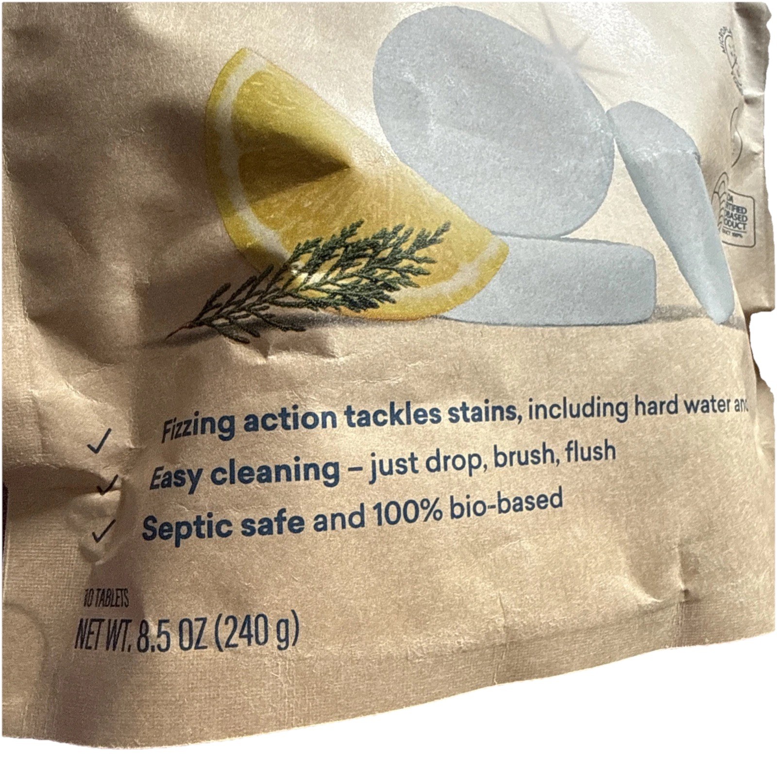 Blueland Toilet Bowl Cleaner 10 Tablets Lemon Cedar Scent 100% Plastic-Free