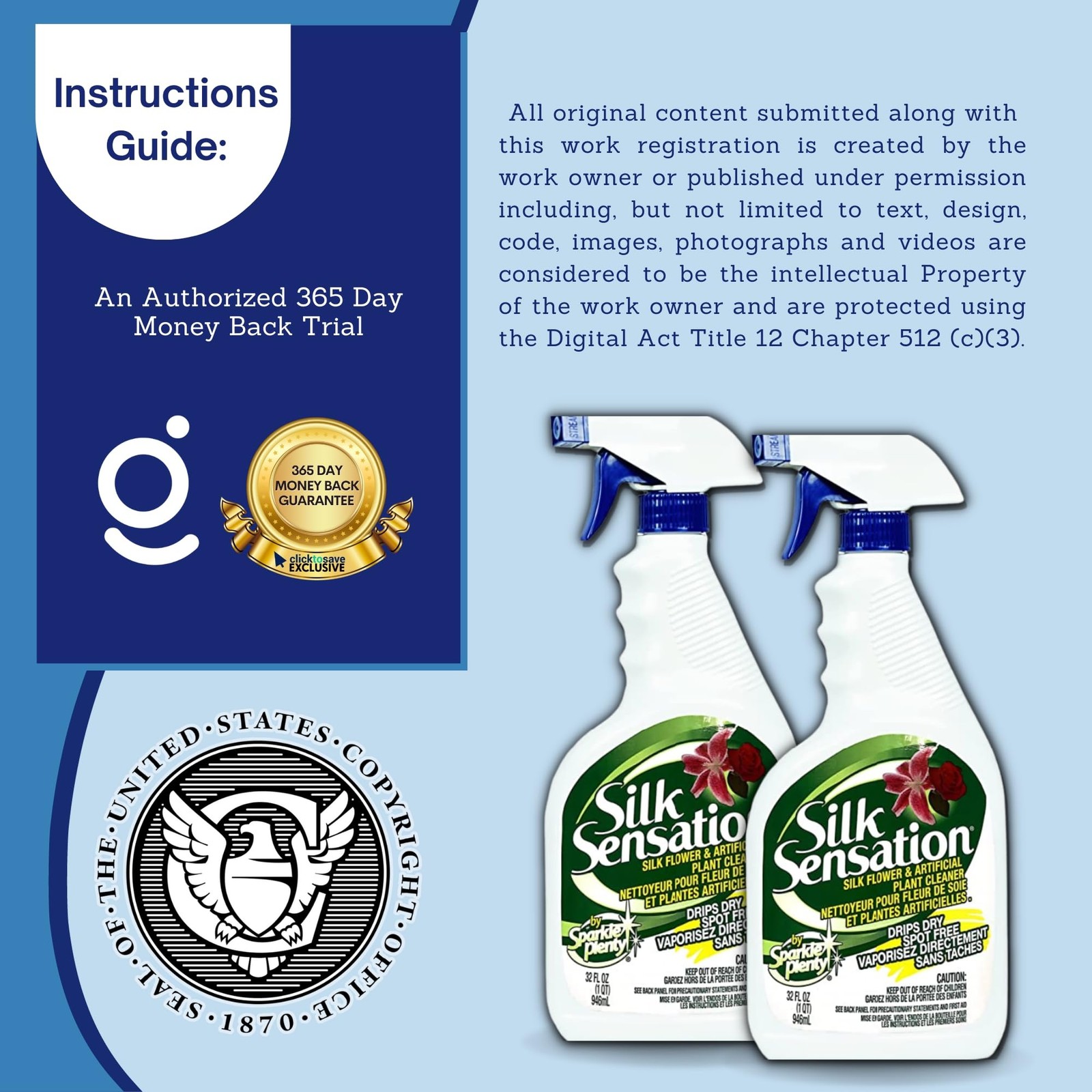 Sparkle Plenty Silk Sensation Artificial Flower & Plant Leaf Cleaner – Fake F…