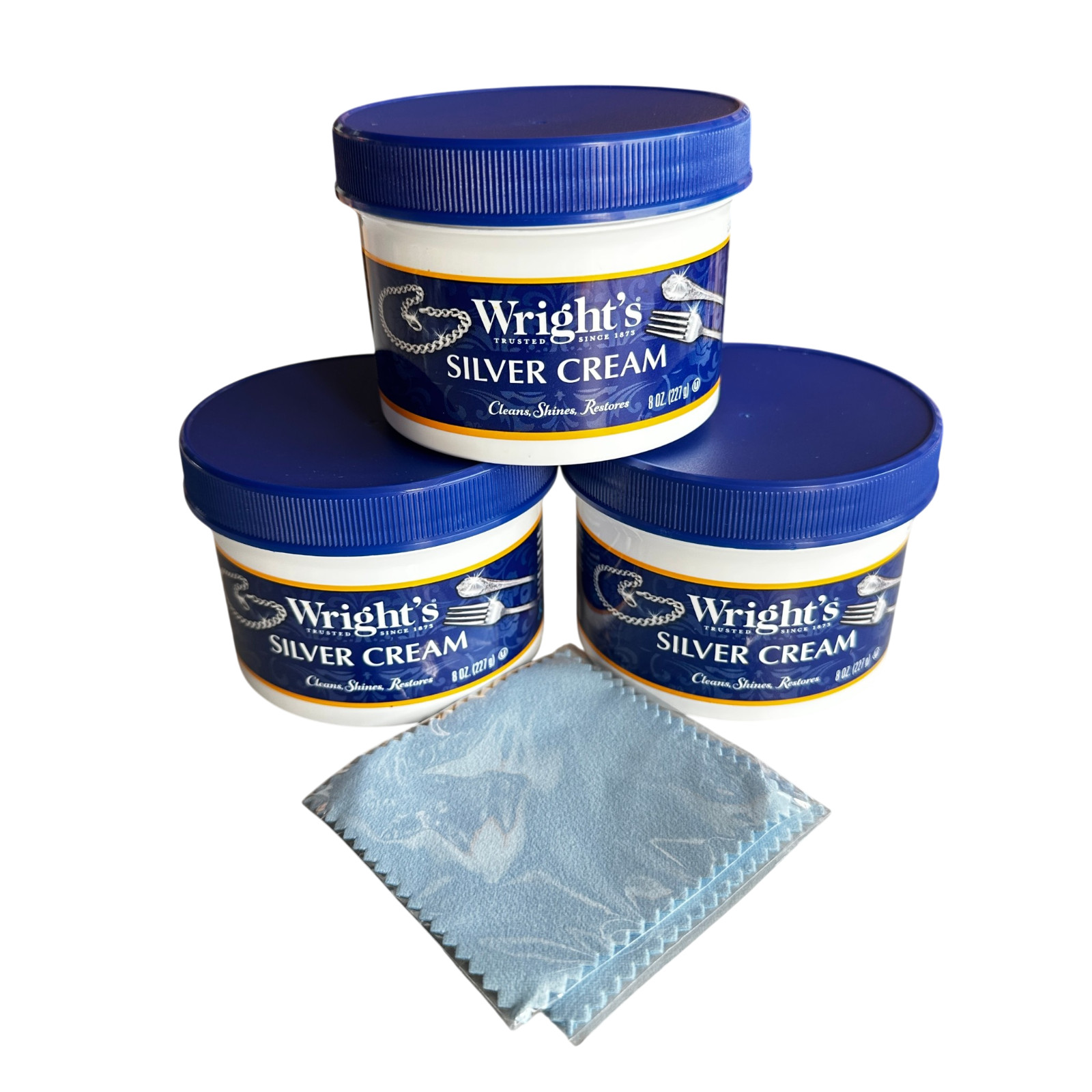 Wright’s Silver Cleaner & Polish Cream 8oz – 3 PACK