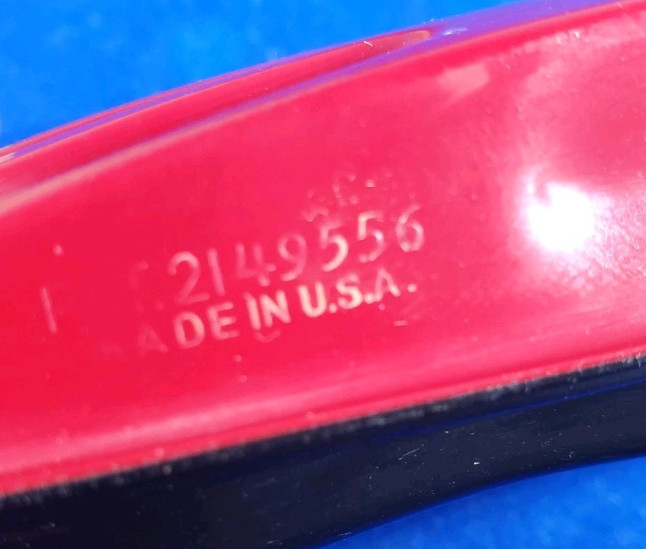 Stanley Magnetic Cleaner Red Black/Bakelite Upholstery Brush Original Box 1950s