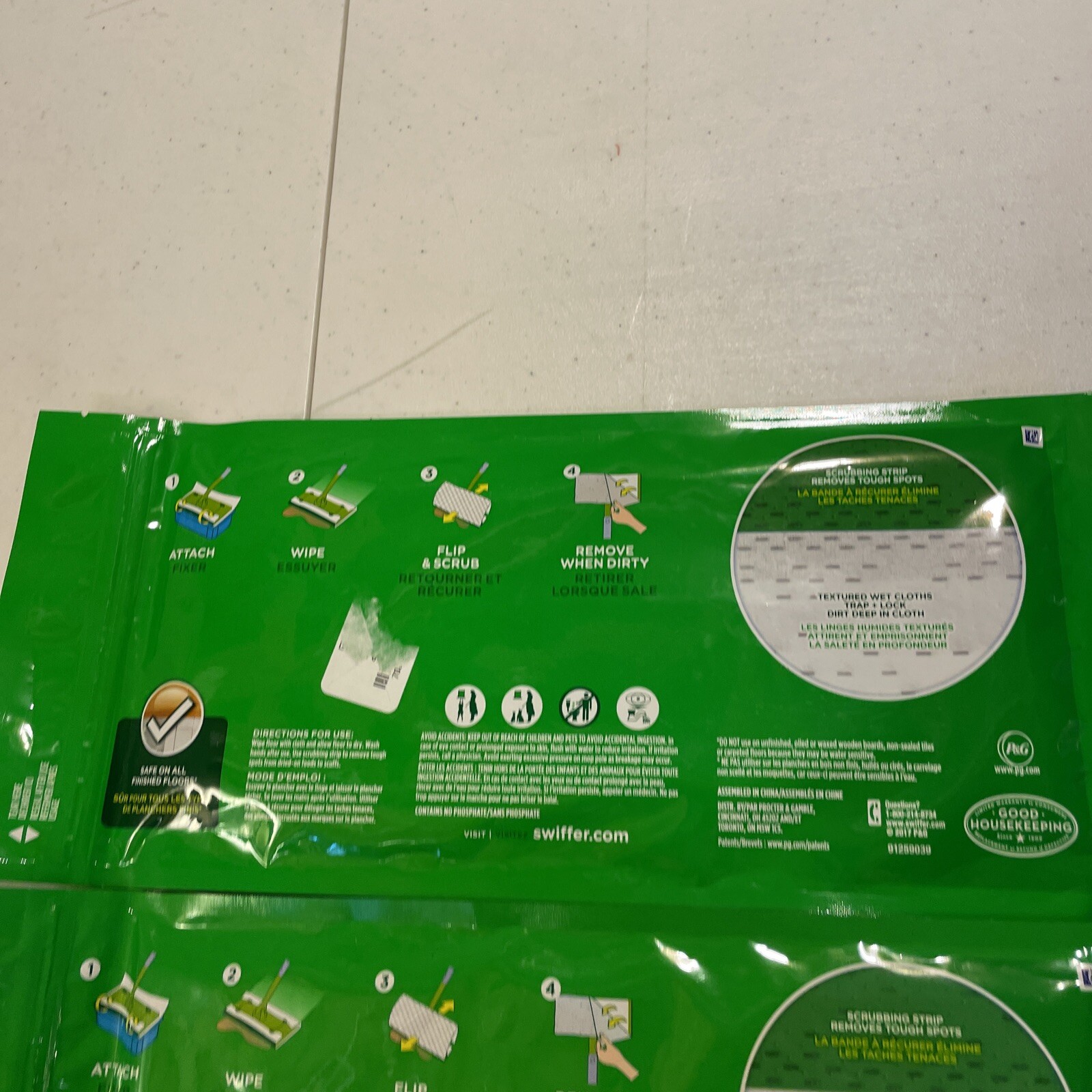 (2) Swiffer Sweeper Wet Mopping Cloths Refills Open Window Fresh 3 Count