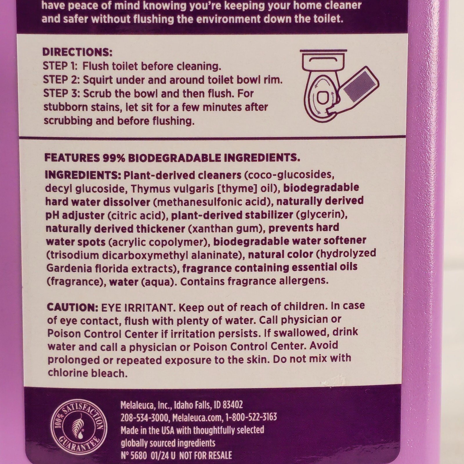 Ecosense Safe & Mighty Toilet Bowl Cleaner 99% Biodegradable Ingredients-18 FlOz