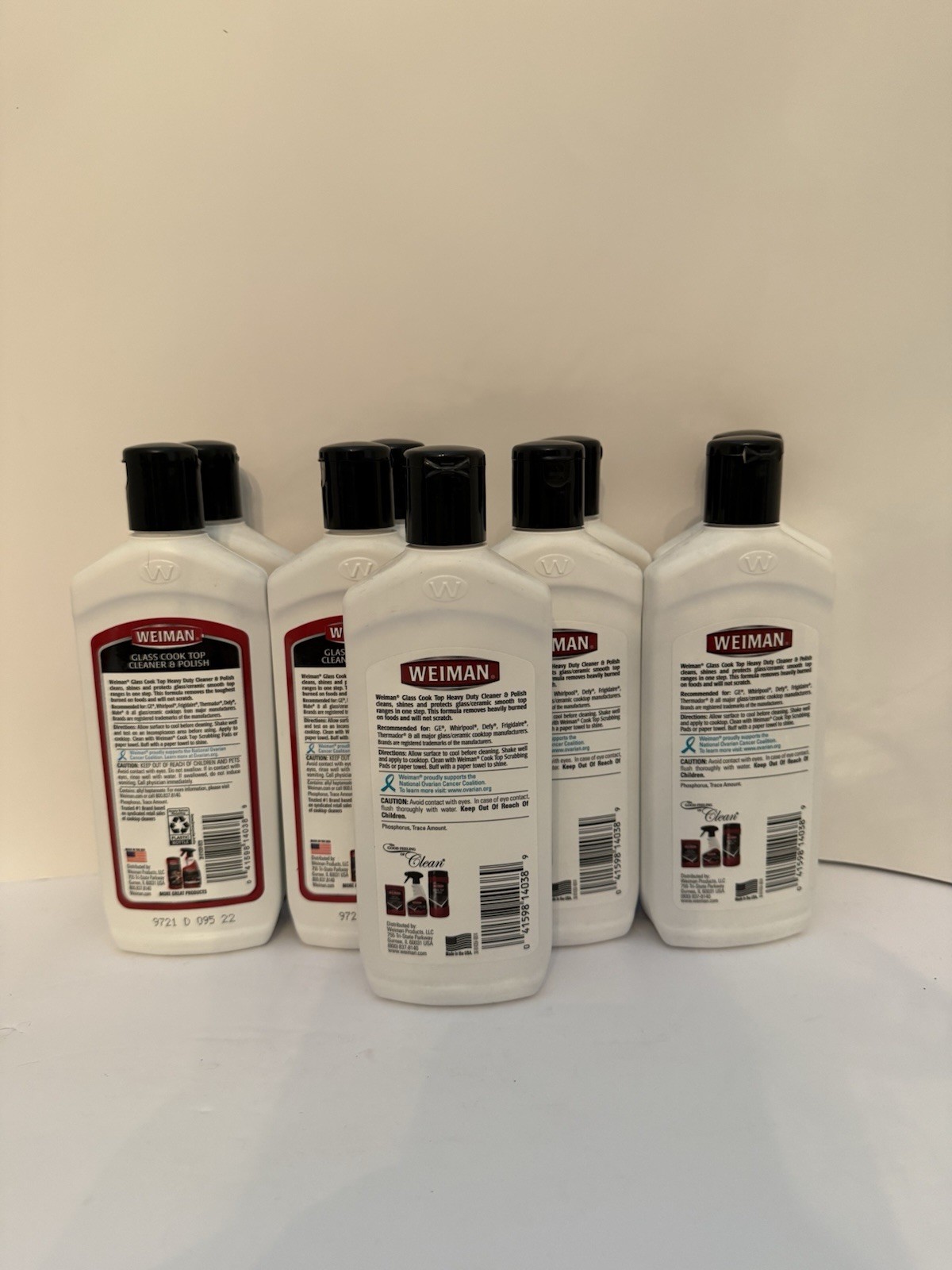 9 New WEIMAN 20oz. Squeeze Bottle Glass Cook Top Cleaner and Polish Heavy Duty