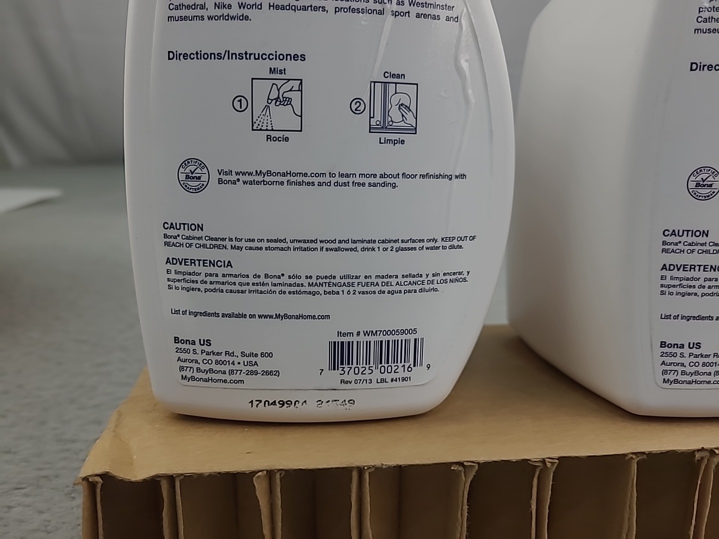 2x Bona Cabinet Cleaner Value Size each are 36oz Spray Discontinued