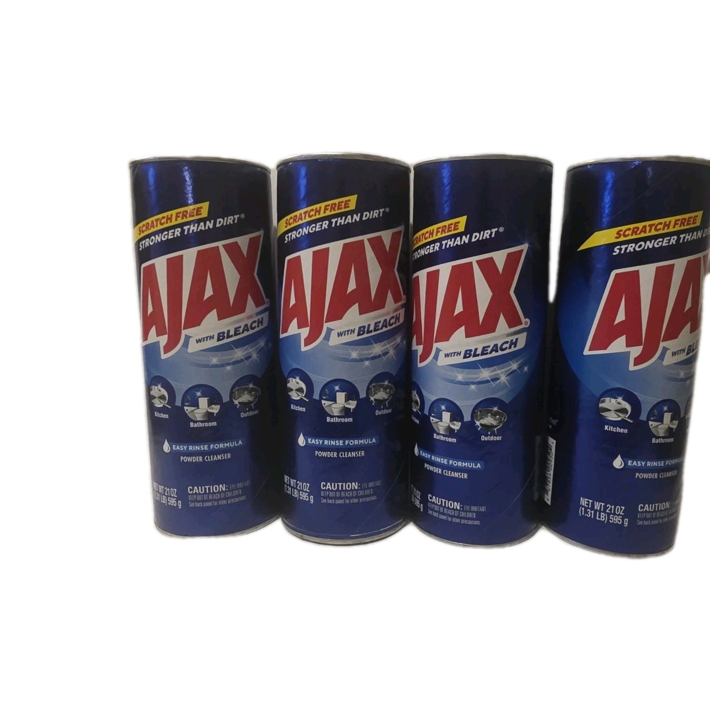 Ajax With BLEACH Bathroom Outdoor Kitchen Cleaner 4 Pack 21oz