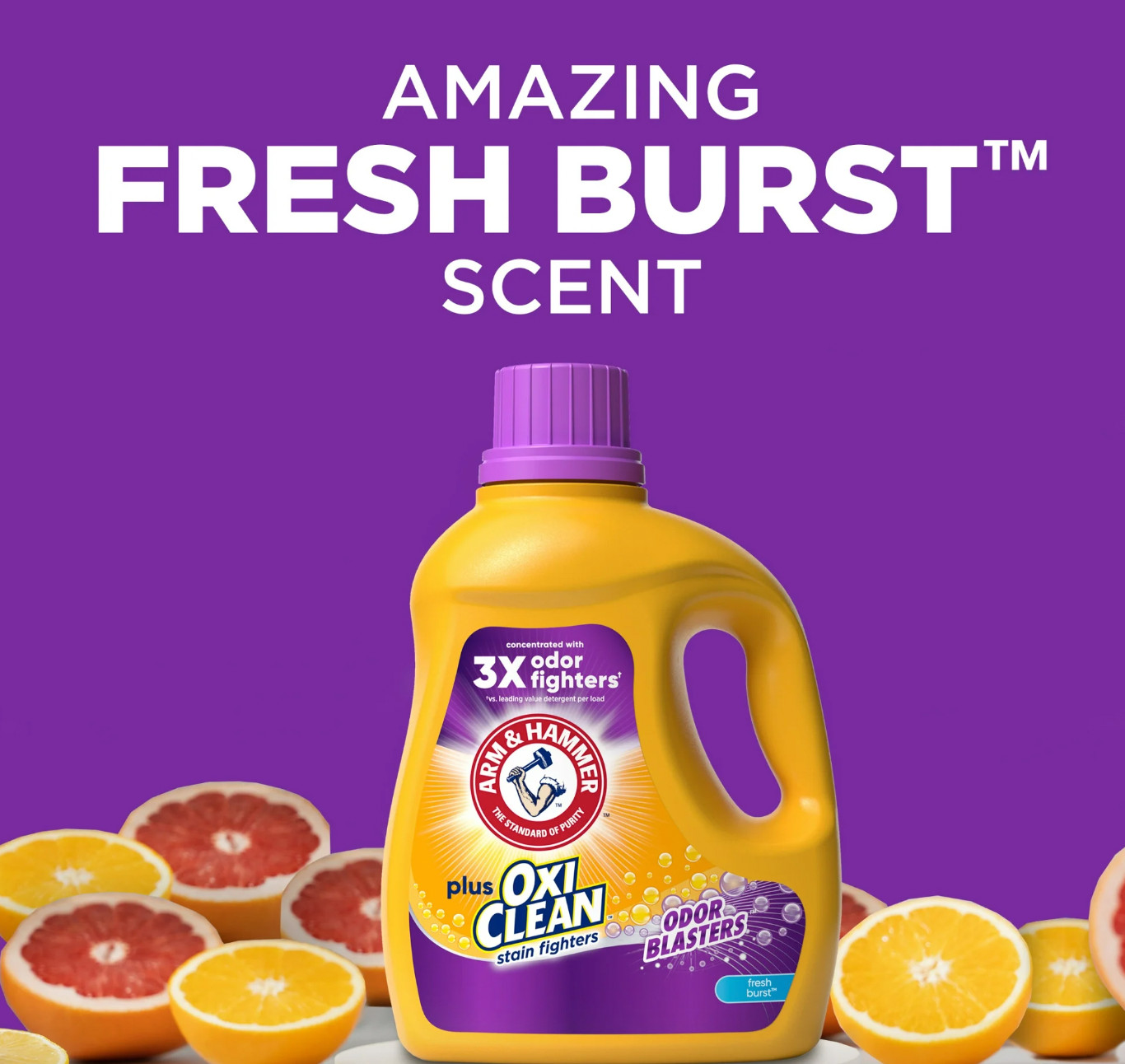 Plus OxiClean Odor Blasters Liquid Laundry Detergent Fresh Burst