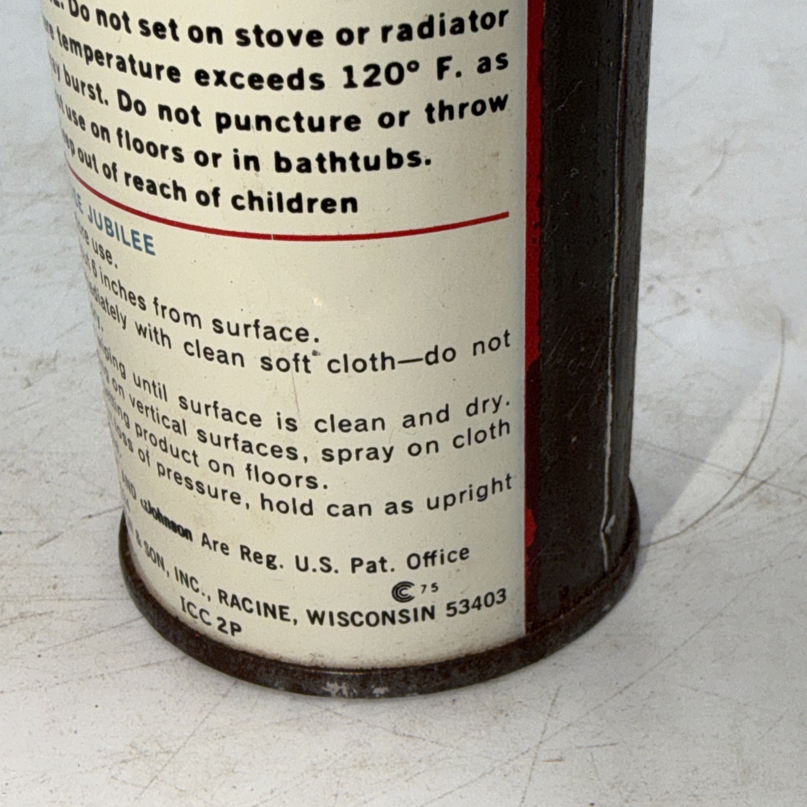 Jubilee Kitchen Wax Cleaner Spray 10.5 Oz. Can Vintage Discontinued NOS 95% Full