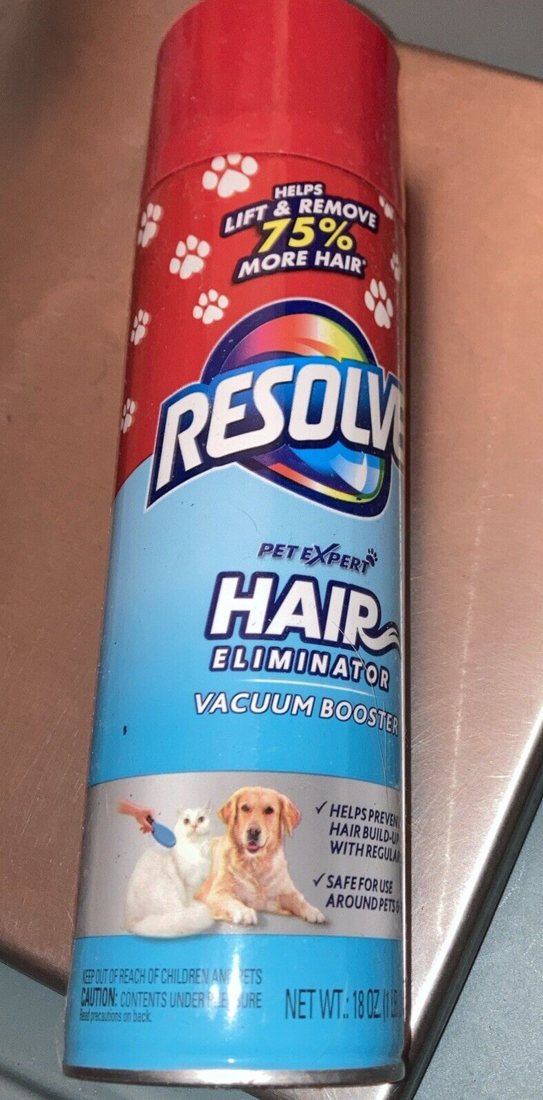 2 Resolve pet expert hair eliminator carpet cleaner 18oz Dog Cat