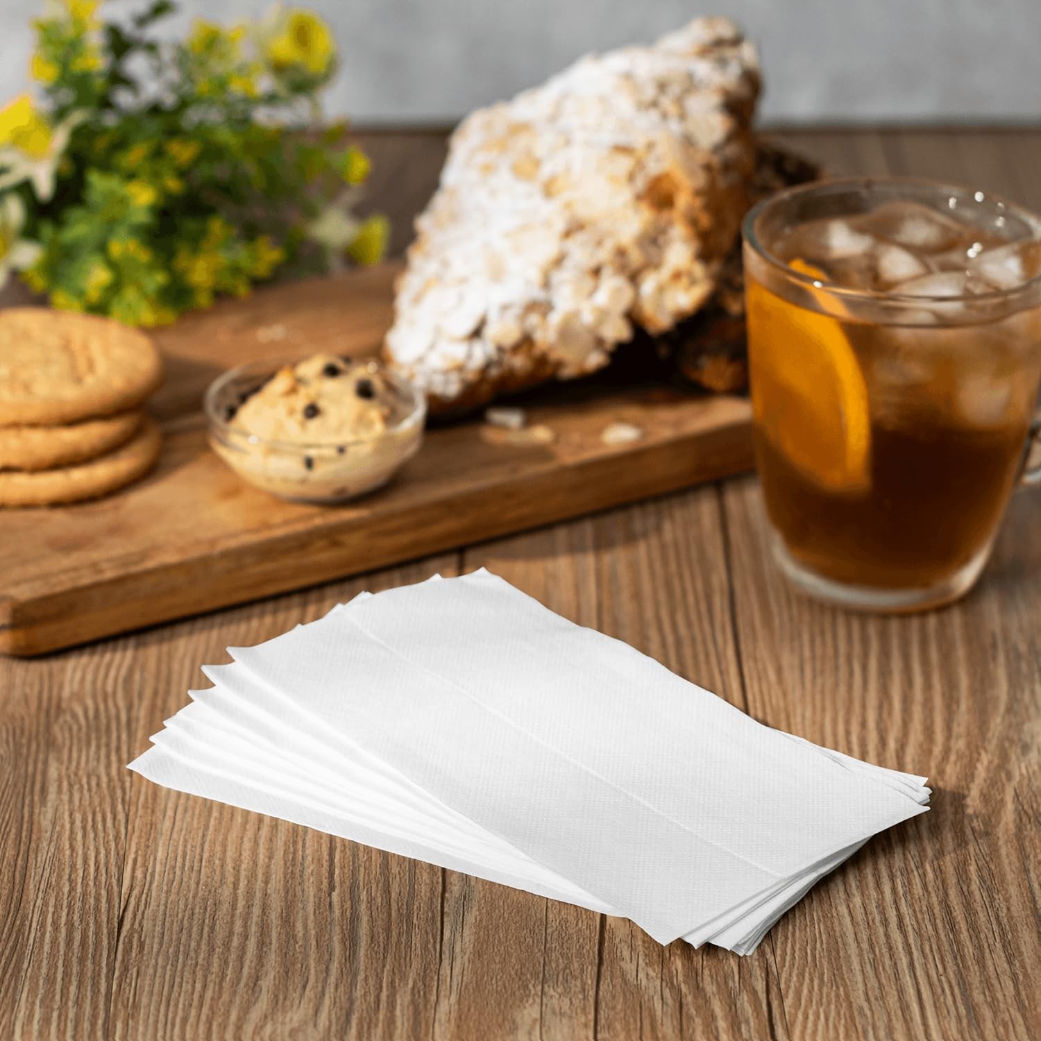 Karat Tall Fold Napkins – 1 Ply, White, Perfect for Restaurants and Cafes, Fit