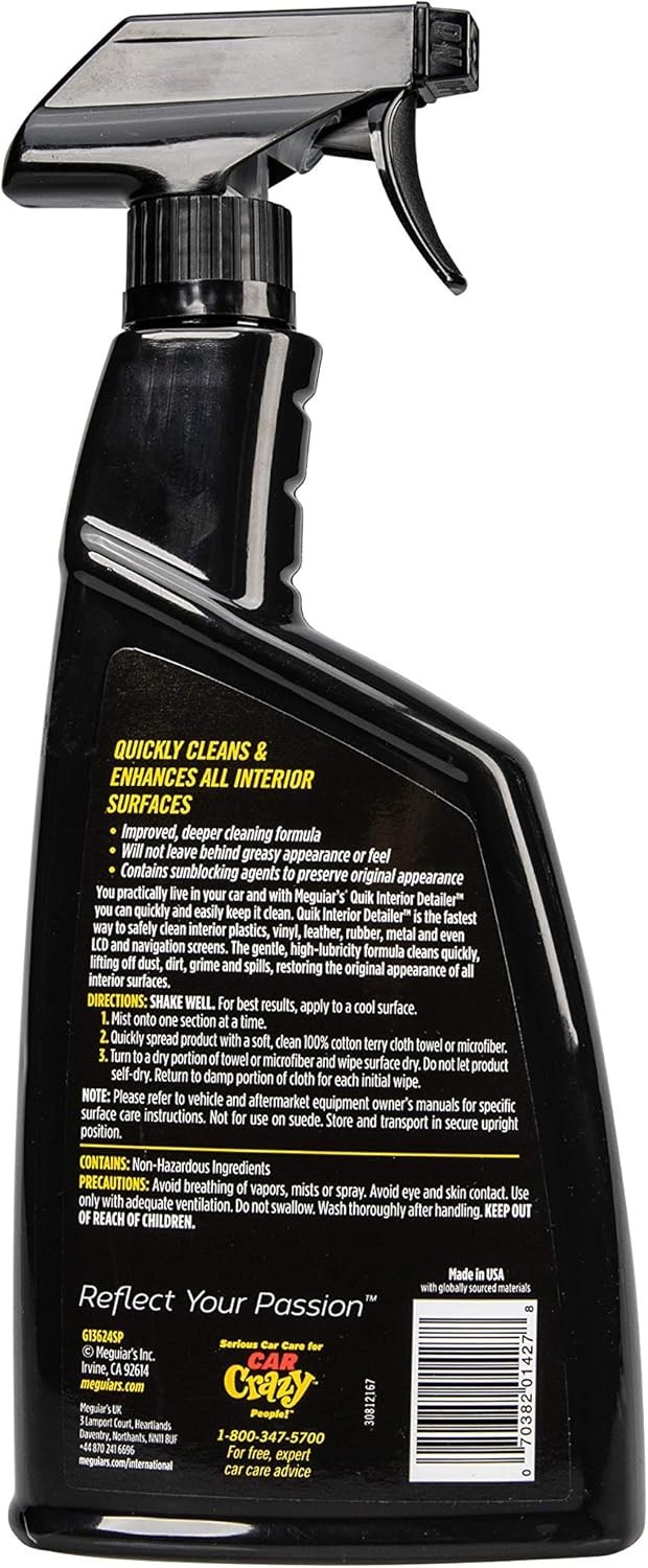 Sun-Blocking 24oz Interior Detailer Spray – Protects and Restores Car Surfaces