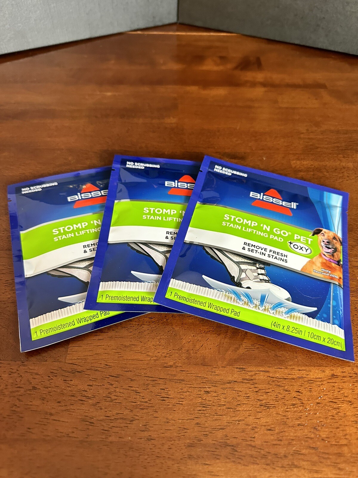 (3) Packs New Bissell Stomp ‘N Go Pet Stain Lifting Pads +Oxy 1/Pad Per Pack