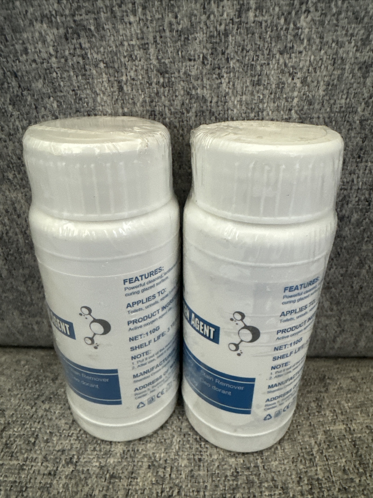 Lot of 2 – Multifunction Toilet Active Oxygen Agent 110g Cleaner Foam Powder