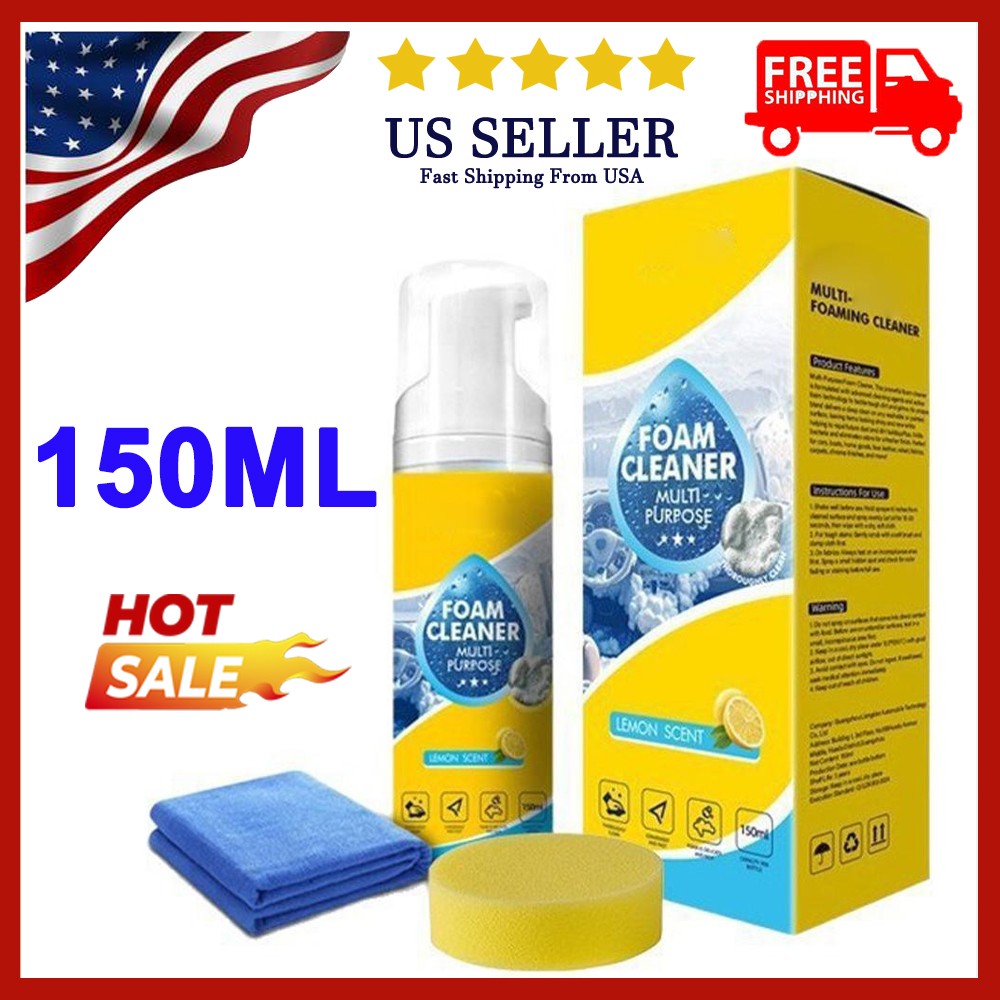 150ml Auto Go Foam Cleaner – Deep Cleaning Foam For Car Interior, Kitchen Greas