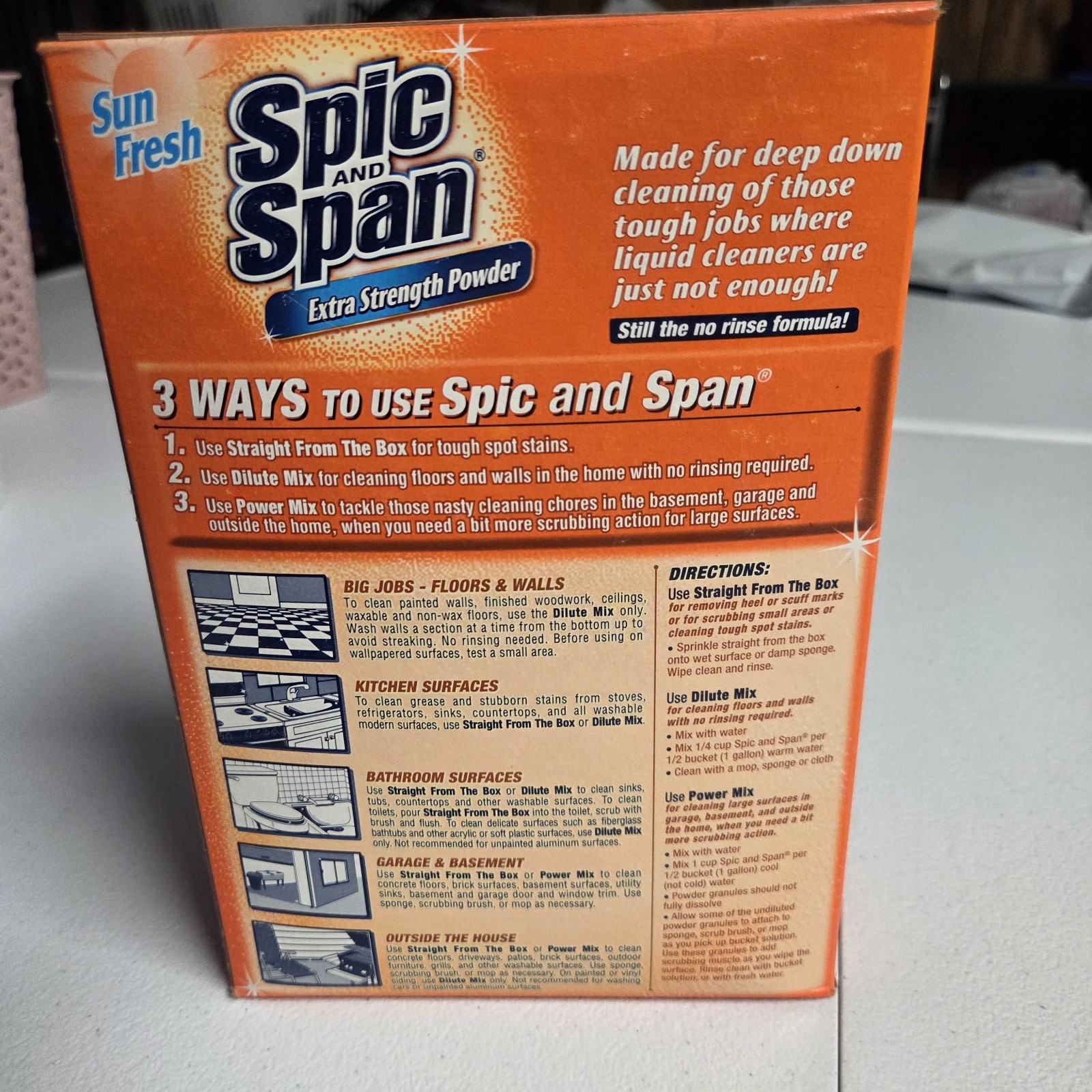 Spic and Span Extra Strength Powder Sun Fresh New 27 Oz