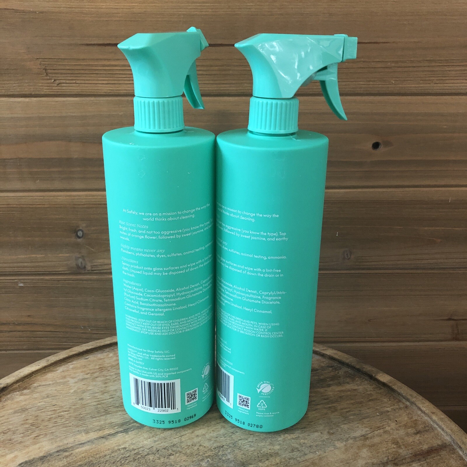 (2) Safely – Glass Cleaner Streak-Free Shine – 28 FL Oz Spray Bottle
