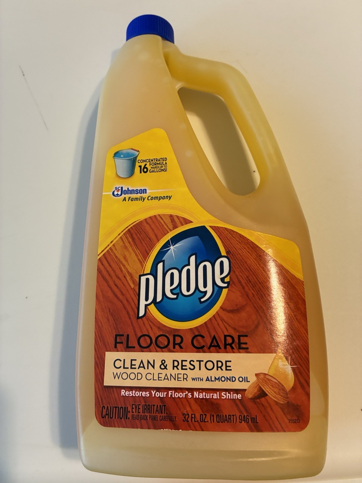 Pledge Floor Care Clean & Restore Wood Cleaner W/ Almond Oil Concentrated DISC
