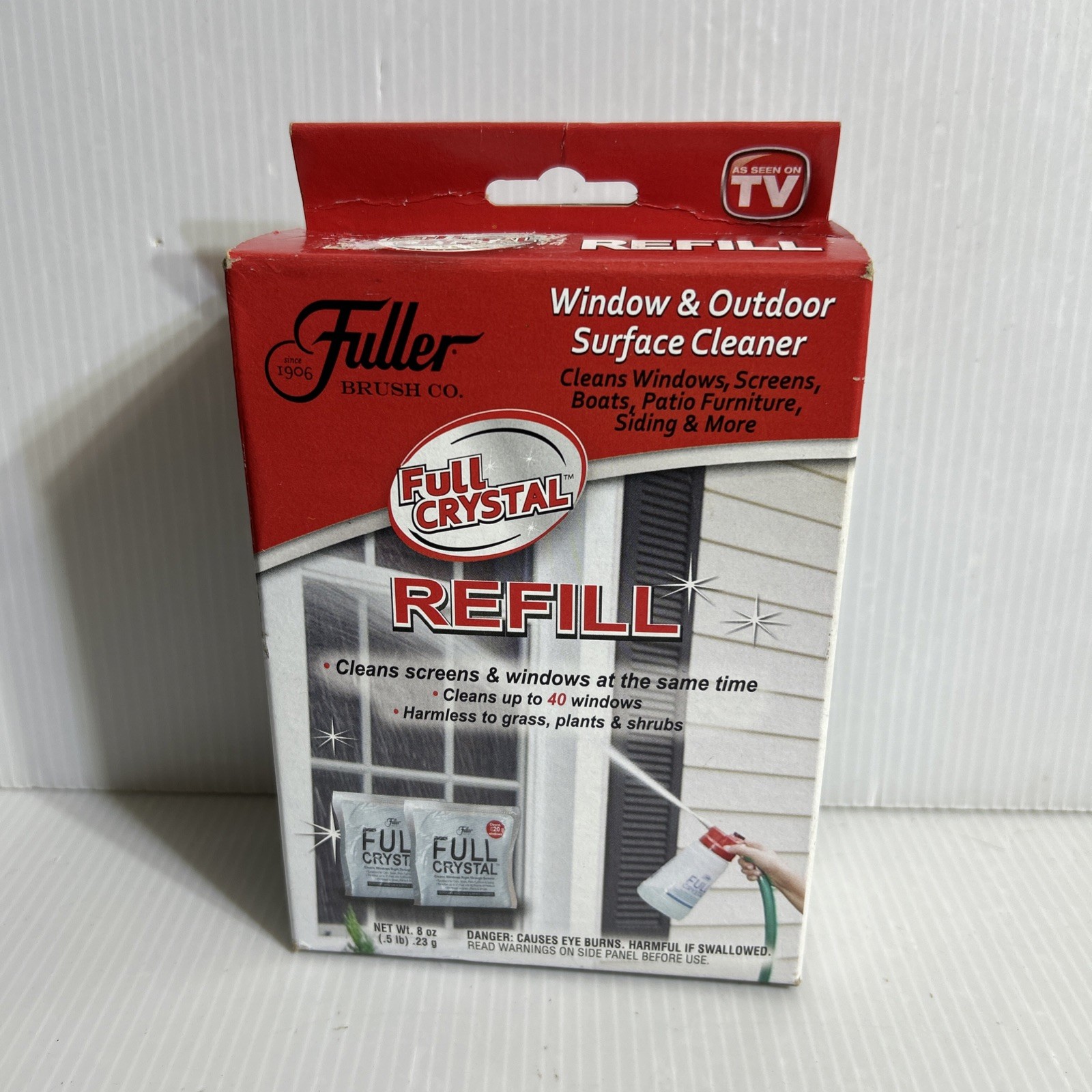 Fuller Full Crystal Refill Kit, Two 4 Oz. Crystal Powder Exterior Window Cleaner