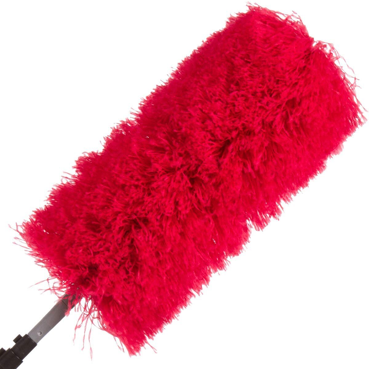 Telescopic Microfiber Duster w/ Extension Pole, Scratch Free (Red)