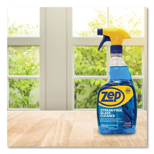Zep Commercial Streak-Free Glass Cleaner, Pleasant Scent, 32 oz, 3/Pack