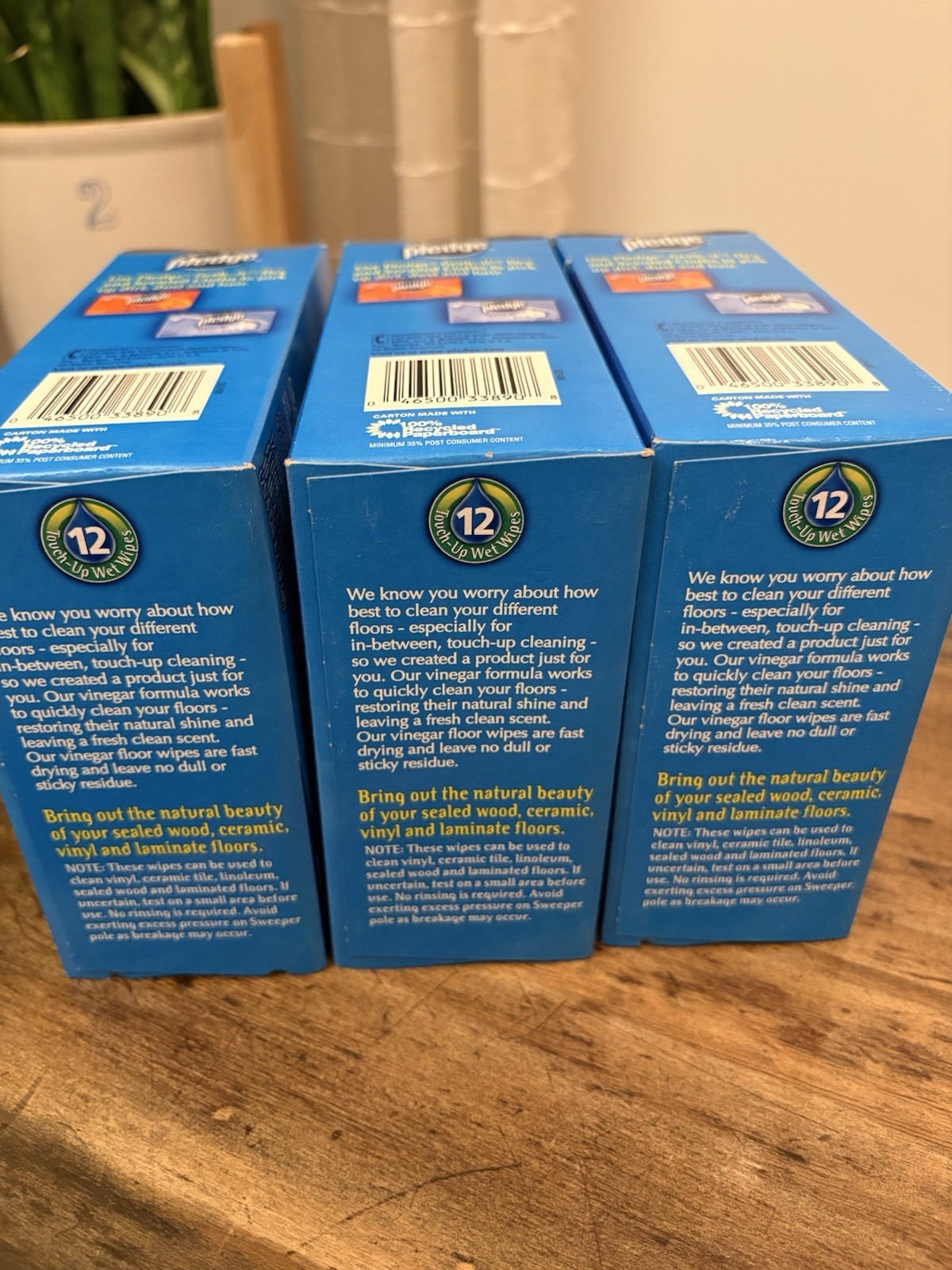 3 Boxes Pledge Multi Surface Floor Wet Wipes 12 Each 36 Total Wipes Discontinued