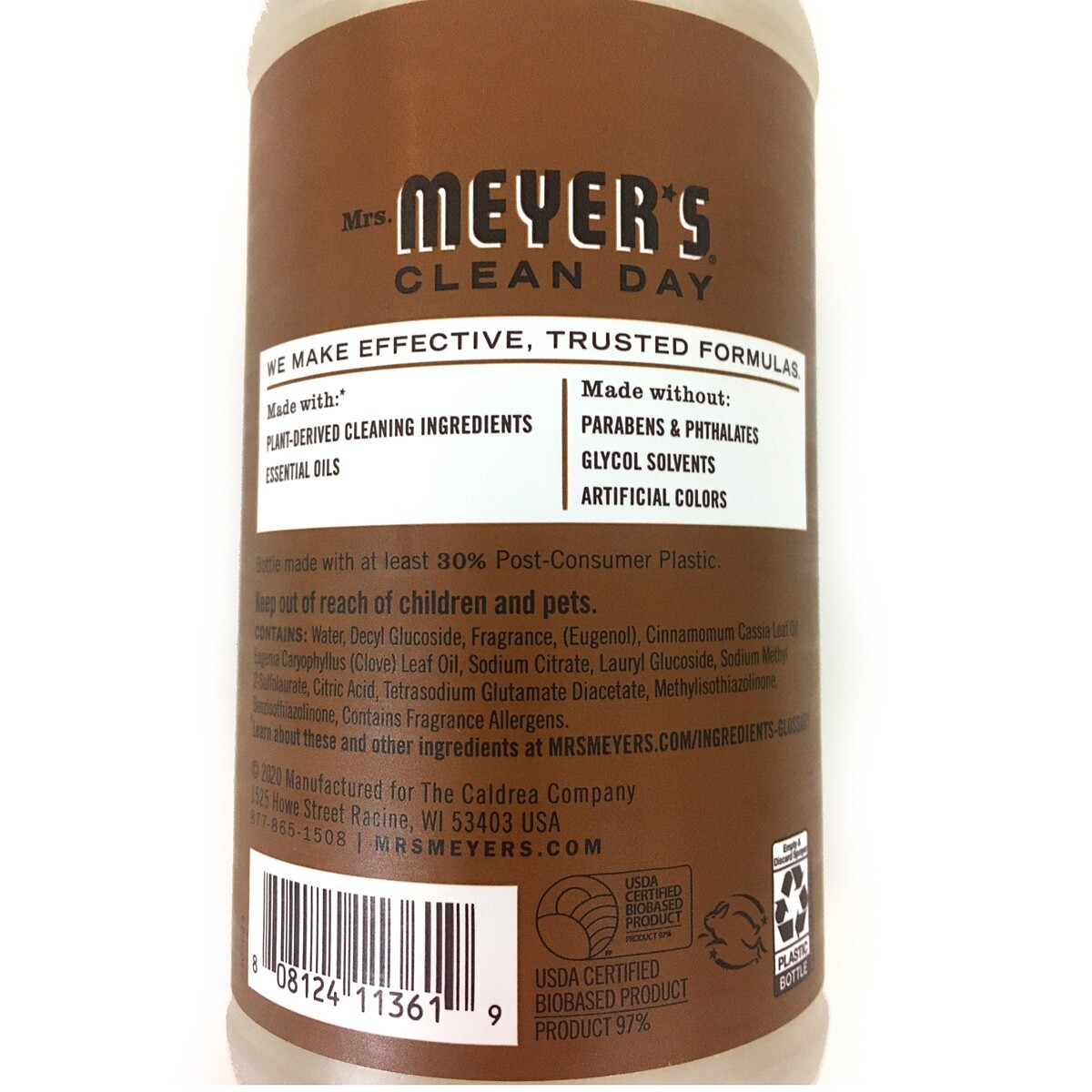 Mrs Meyers ACORN SPICE Hand Soap, Dish Soap, Multi Surface Cleaner Fall Bundle