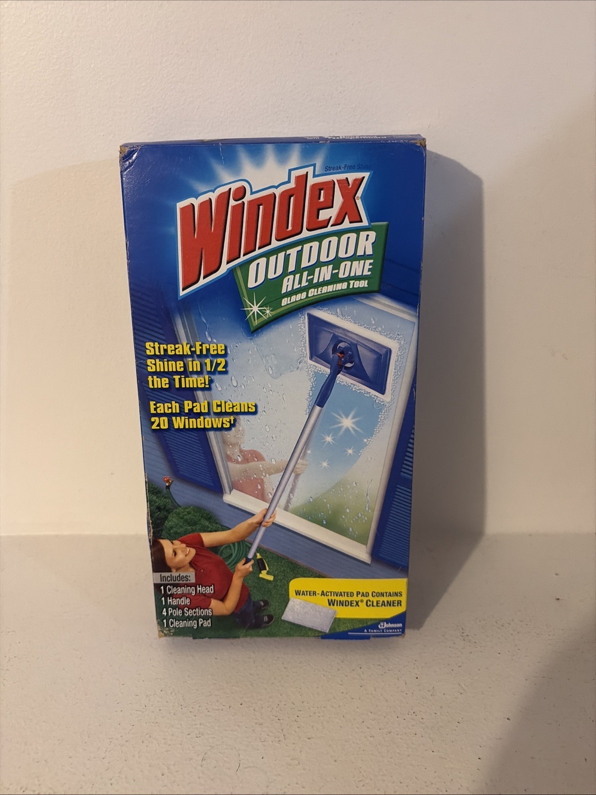 Windex Outdoor All-In-One Glass & Window Cleaning Tool Starter Kit New Sealed