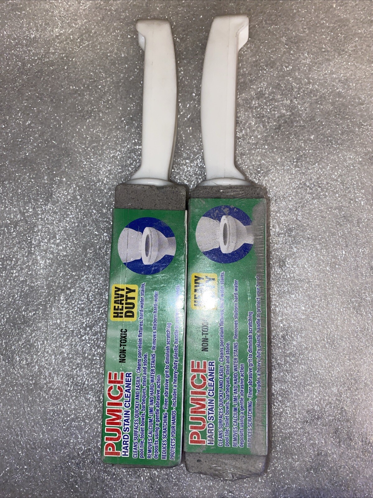 2Pcs Pumice Stone Cleaning Heavy Duty Handle Toilet Scouring Stain Remover Tool