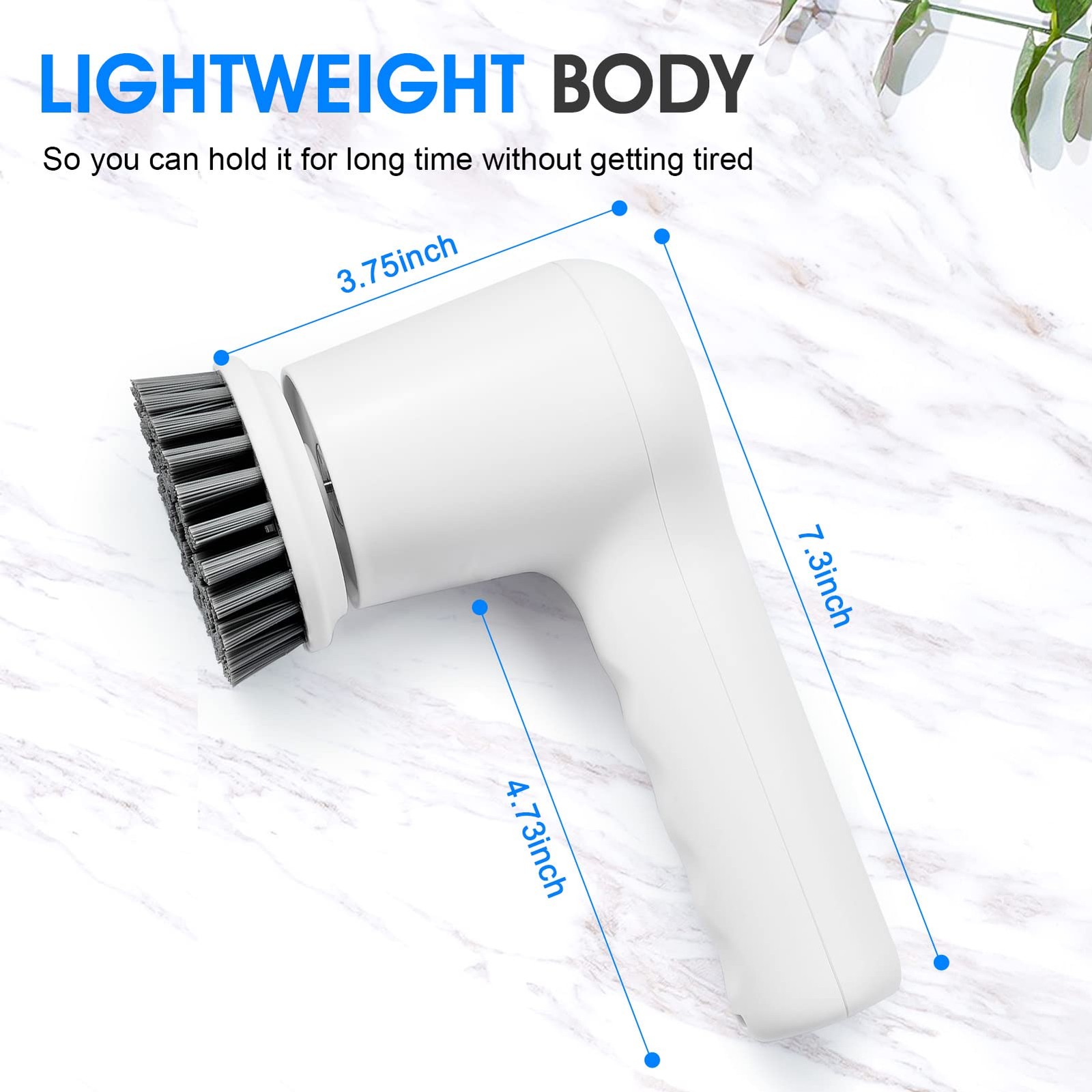 Electric Spin Scrubber Power Cleaning Brush Shower Scrubber With Digital Display